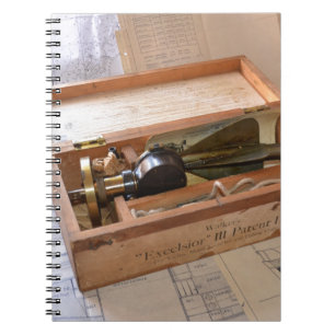 Vintage Ship's Log Spiral Notebook