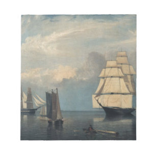Vintage ships Salem Harbour Notepad