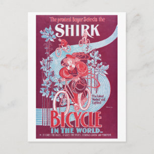 Vintage Shirk Bicycle Advertisement Postcard