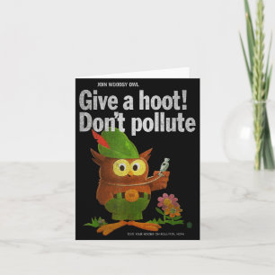 Vintage Shirts By Sven & Angus Woodsy Owl Give Card
