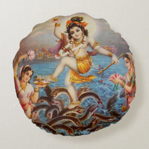 Vintage shiva India pillow