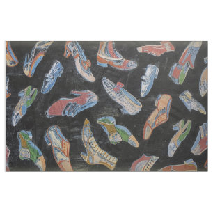vintage shoe shop fabric
