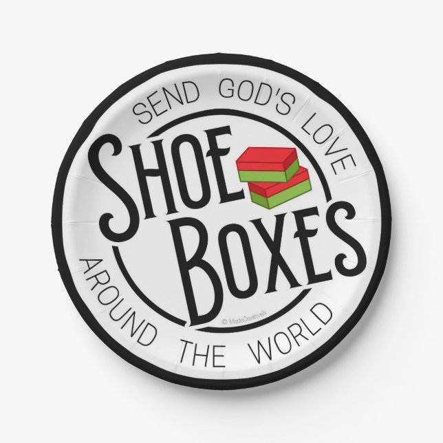 Vintage Shoebox Party Paper Plate (Front)