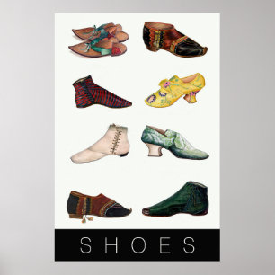Vintage Shoes Poster