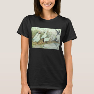 Vintage Shorebirds in a Marsh by Louis Fuertes T-Shirt