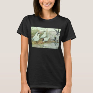 Vintage Shorebirds in a Marsh by Louis Fuertes T-Shirt