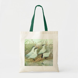 Vintage Shorebirds in a Marsh by Louis Fuertes Tote Bag