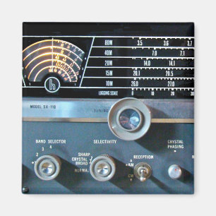 Vintage Short Wave Radio Receiver Magnet