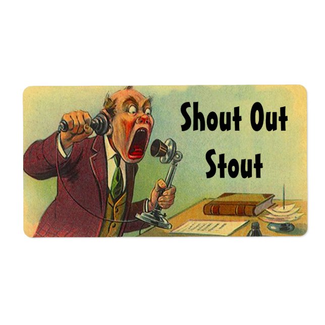 Vintage Shout Homebrew Bottling Home Brew Labels (Front)