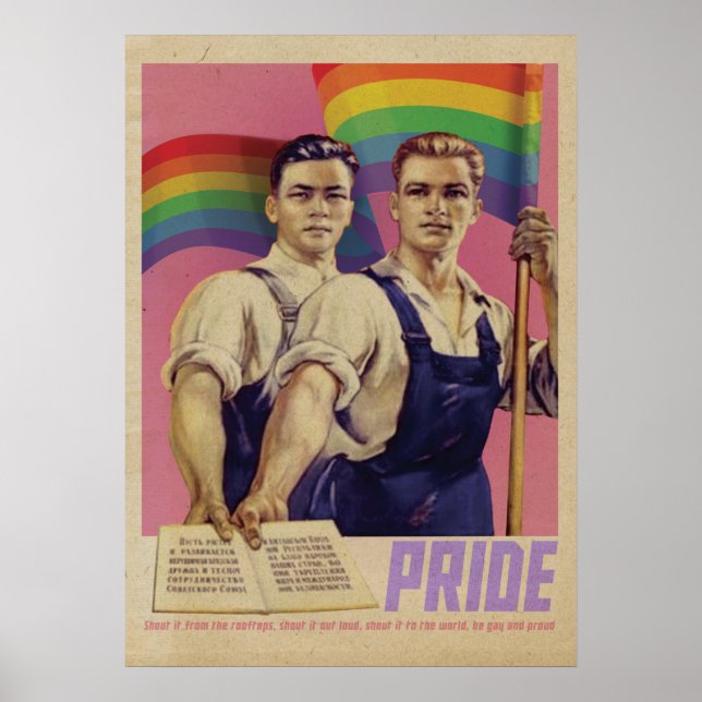Vintage SHOUT IT Pride Poster (Front)