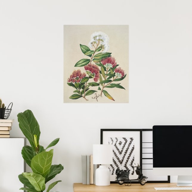 Vintage Shrub Bloom Poster (Home Office)