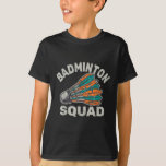 Vintage Shuttle Sport Badminton Squad For Men  T-Shirt<br><div class="desc">Vintage Shuttle Sport Badminton Squad For Men</div>