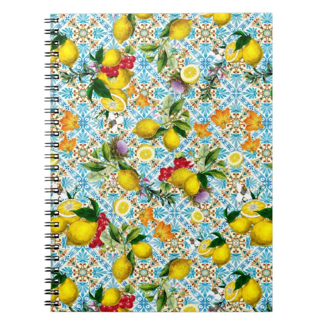 Vintage Sicilian lemon garden Notebook (Front)