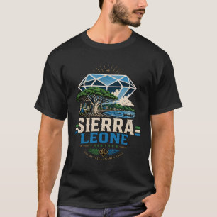 Vintage Sierra Leone Travel Art Landmark T-Shirt