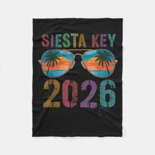 Vintage Siesta Key 2026 Moms Vacation Surfing Trip Fleece Blanket