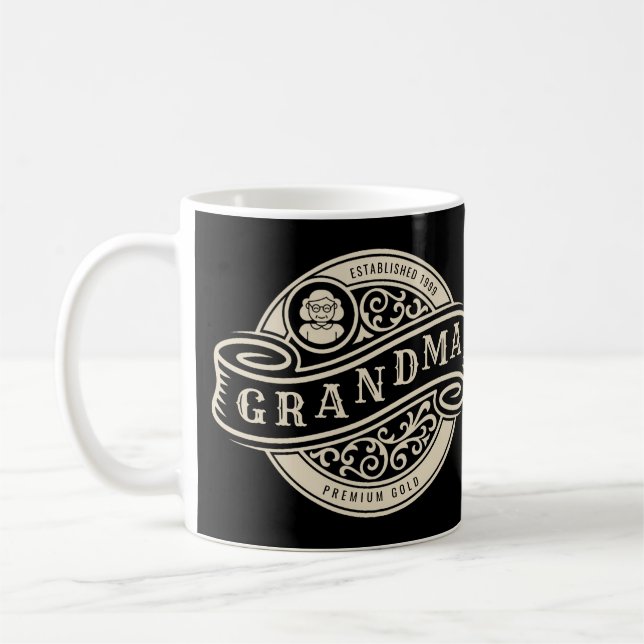 Vintage Sign Grandma established Coffee Mug (Left)