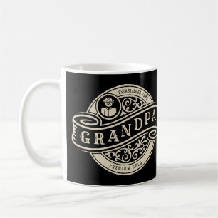 Vintage Sign Grandpa established Coffee Mug
