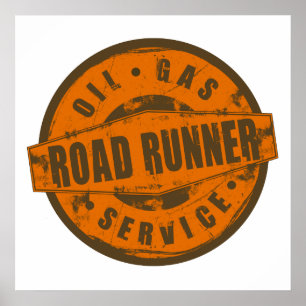 Vintage Sign Road Runner Poster