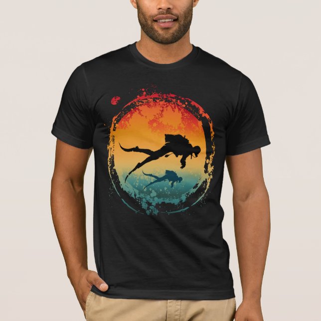 Vintage Silhouette Diver T-Shirt (Front)