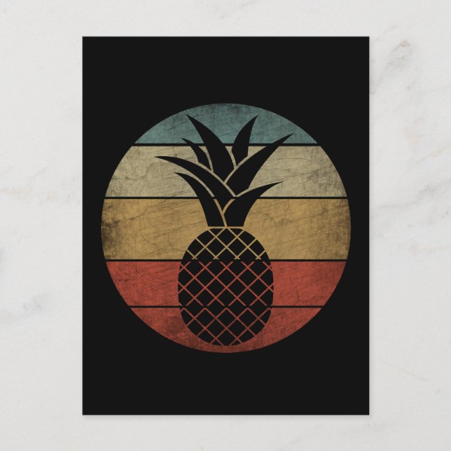 Vintage Silhouette Pineapple  Postcard (Front)