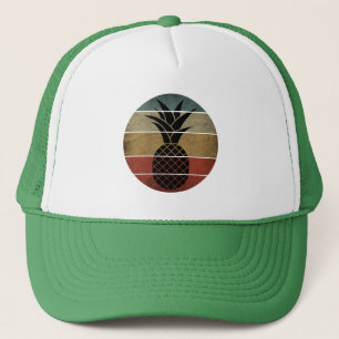 Vintage Silhouette Pineapple Trucker Hat