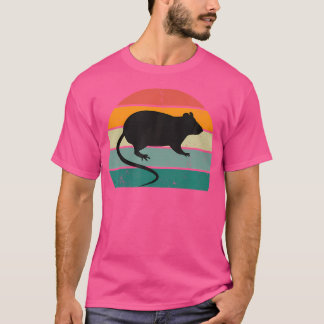 Vintage Silhouette Sunset Rats Mouse Mouses Retro T-Shirt
