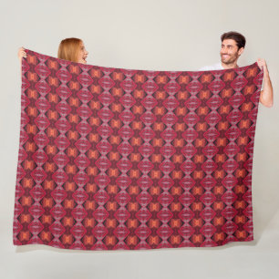 Vintage Silk Russian Czar Pattern Quilt Fleece Blanket