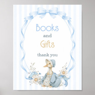 Vintage Silly Goose Blue Girl Books and Gifts  Poster