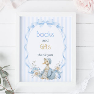 Vintage Silly Goose Blue Girl Books and Gifts  Poster