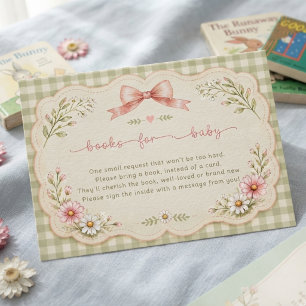 Vintage Silly Goose Coquette Pink Baby Shower Enclosure Card