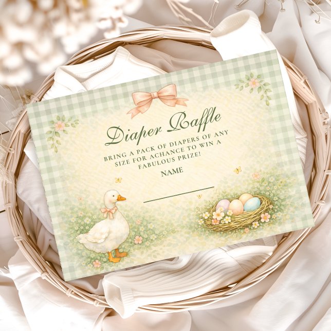 Vintage Silly Goose Garden Diapper Raffle Enclosure Card (Creator Uploaded)
