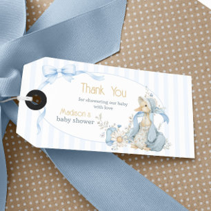 Vintage Silly Goose Pastel Baby Shower Thank You Gift Tags