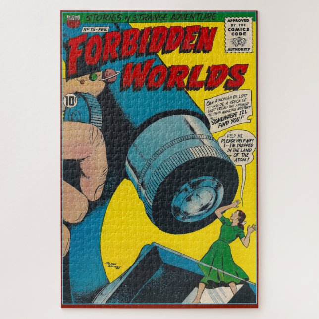 VINTAGE SILVER AGE COMIC BOOK COVER JIGSAW PUZZLE (Vertical)