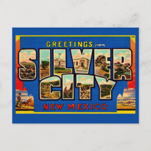 Vintage Silver City NM Greeting Postcard