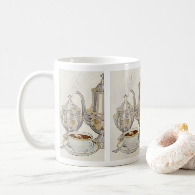 Vintage Silver Coffee Service Mug (With Donut)
