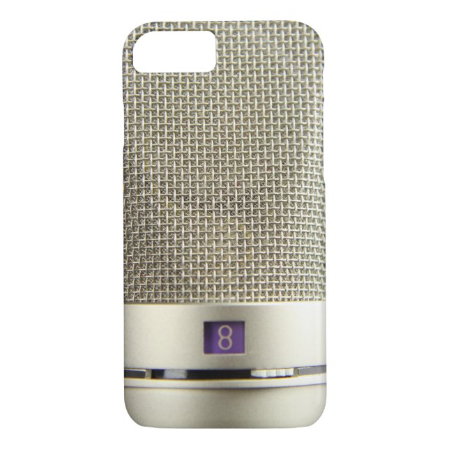 Vintage Silver Microphone Audiophile Case-Mate iPhone Case (Back)