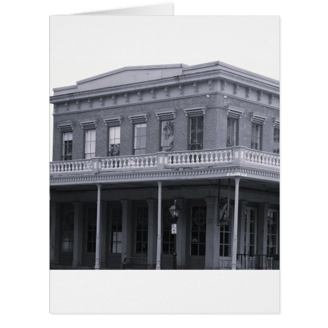 Vintage Simple Black and White Building (Front)