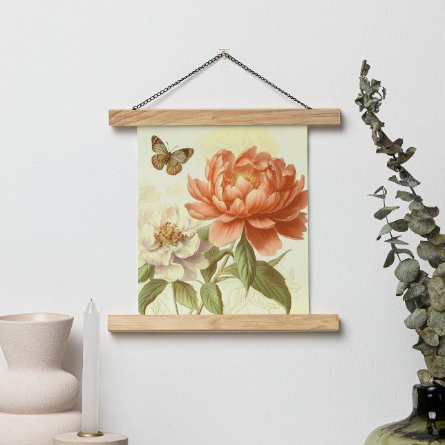 VINTAGE SIMPLE FLORAL WITH BUTTERFLY  POSTER (Creator Uploaded)