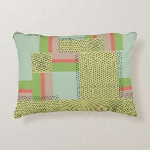 vintage simple geometric shapes and brush strokes  decorative cushion