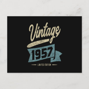 Vintage Since 1957 Birthday Gift Postcard