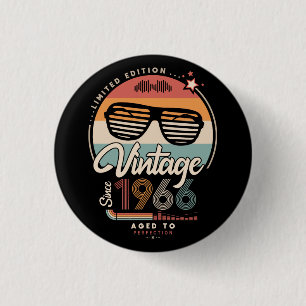 Vintage since 1966 3 cm round badge