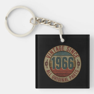 VINTAGE SINCE 1966 ALL ORIGINAL PARTS KEY RING