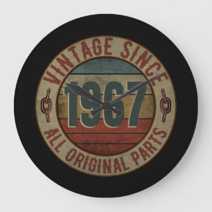 VINTAGE SINCE 1967 ALL ORIGINAL PARTS LARGE CLOCK