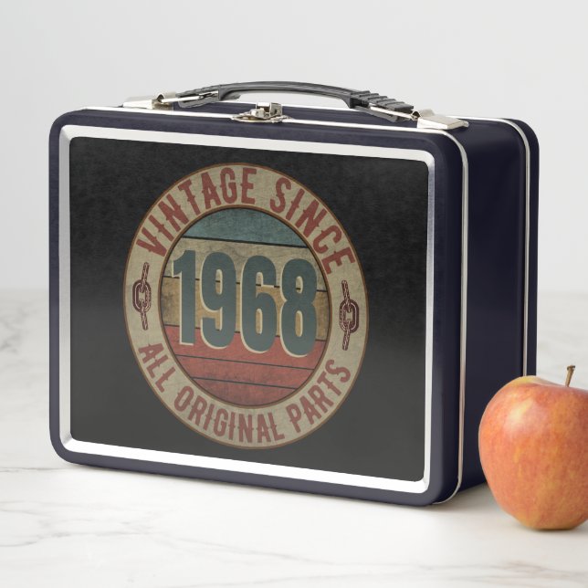 VINTAGE SINCE 1968 ALL ORIGINAL PARTS METAL LUNCH BOX (In Situ)