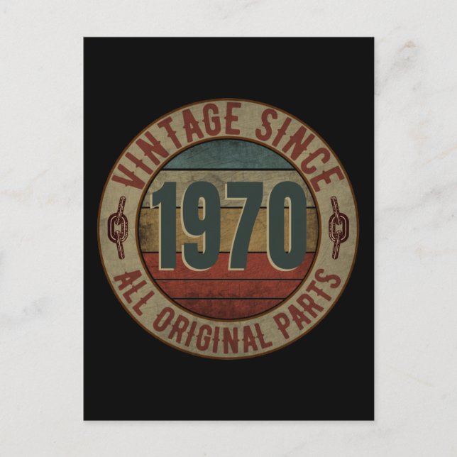 VINTAGE SINCE 1970 ALL ORIGINAL PARTS. POSTCARD (Front)
