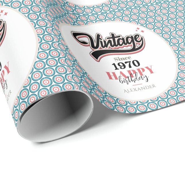 Vintage since - 1970 wrapping paper (Roll Corner)