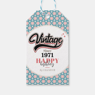 Vintage since - 1971 gift tags
