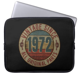 VINTAGE SINCE 1972 ALL ORIGINAL PARTS LAPTOP SLEEVE