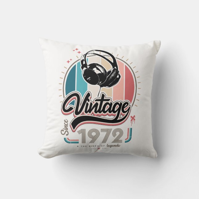 Vintage since 1972 headphones cushion (Front)