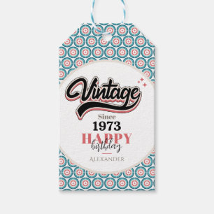 Vintage since - 1973 gift tags